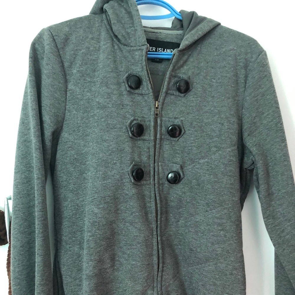 Grey zip up